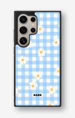 Samsung Galaxy S24 Ultra Hard Case – Blue Daisies - View 1