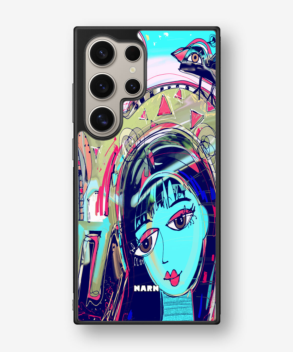 Samsung Galaxy S24 Ultra Hard Case – Abstract Cat - View 1