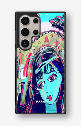 Samsung Galaxy S24 Ultra Hard Case – Abstract Cat - View 1