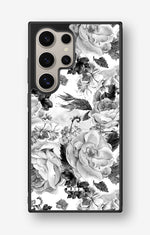 Samsung Galaxy S24 Ultra Hard Case – Black & White Bloom - View 1