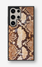 Samsung Galaxy S24 Ultra Hard Case – Brown Snakeskin - View 1