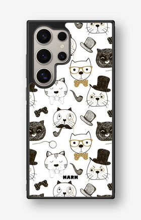 Samsung Galaxy S24 Ultra Hard Case – Cartoon Cats - View 1