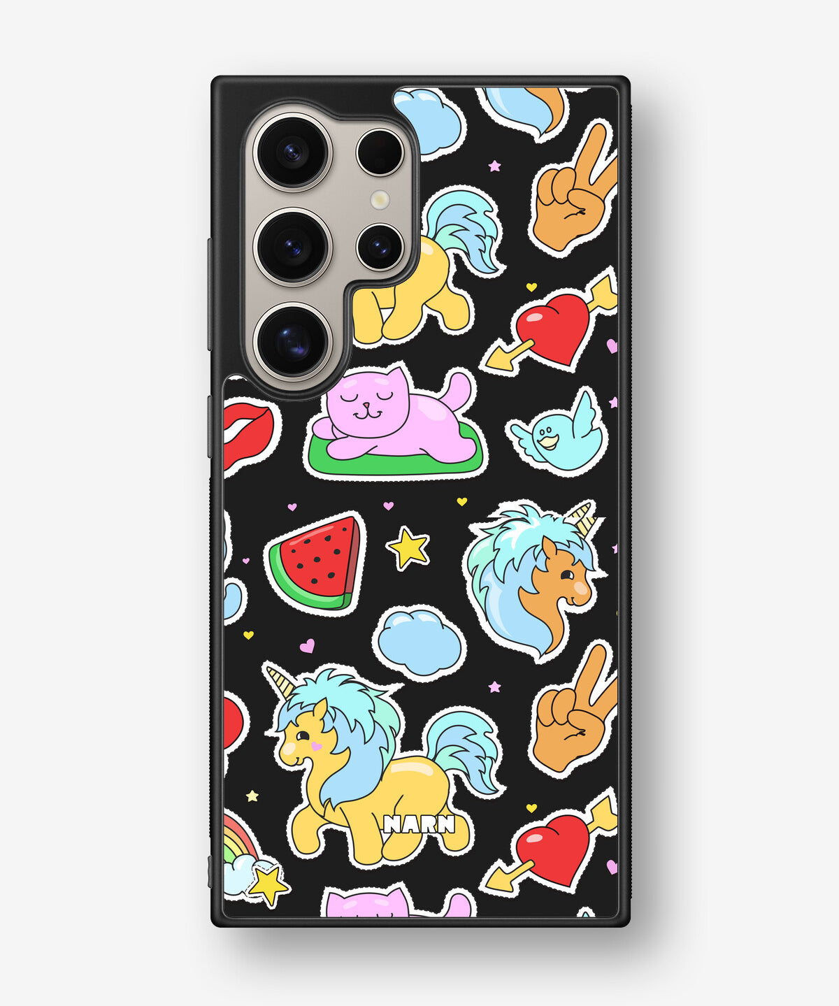 Samsung Galaxy S24 Ultra Hard Case – Cute Stickers - View 1