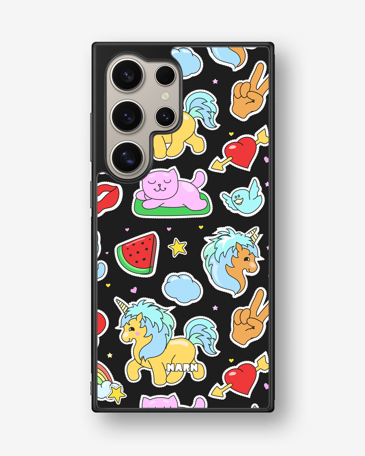 Samsung Galaxy S24 Ultra Hard Case – Cute Stickers - View 1
