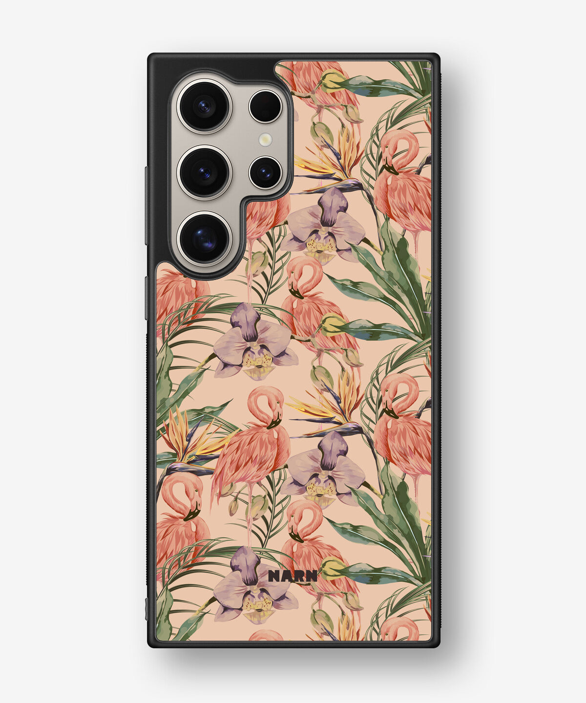 Samsung Galaxy S24 Ultra Hard Case – Flamingos & Flowers - View 1