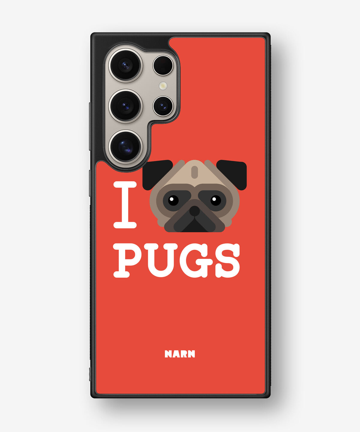 Samsung Galaxy S24 Ultra Hard Case – I Love Pugs - View 1