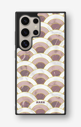 Samsung Galaxy S24 Ultra Hard Case – Pink Marble Waves - View 1