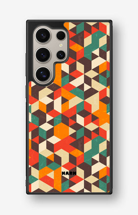 Samsung Galaxy S24 Ultra Hard Case – Retro Geometric - View 1