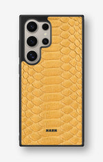 Samsung Galaxy S24 Ultra Hard Case – Yellow Snake - View 1