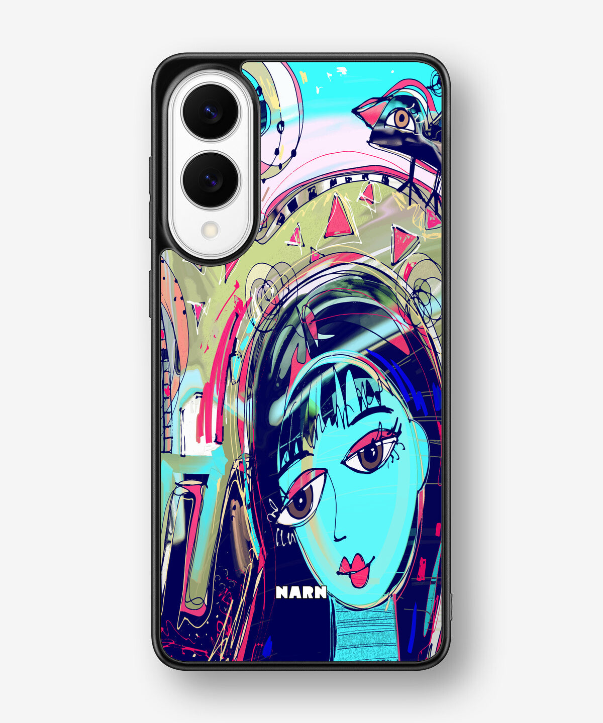 Samsung Galaxy S25 Edge Hard Case – Abstract Cat - View 1