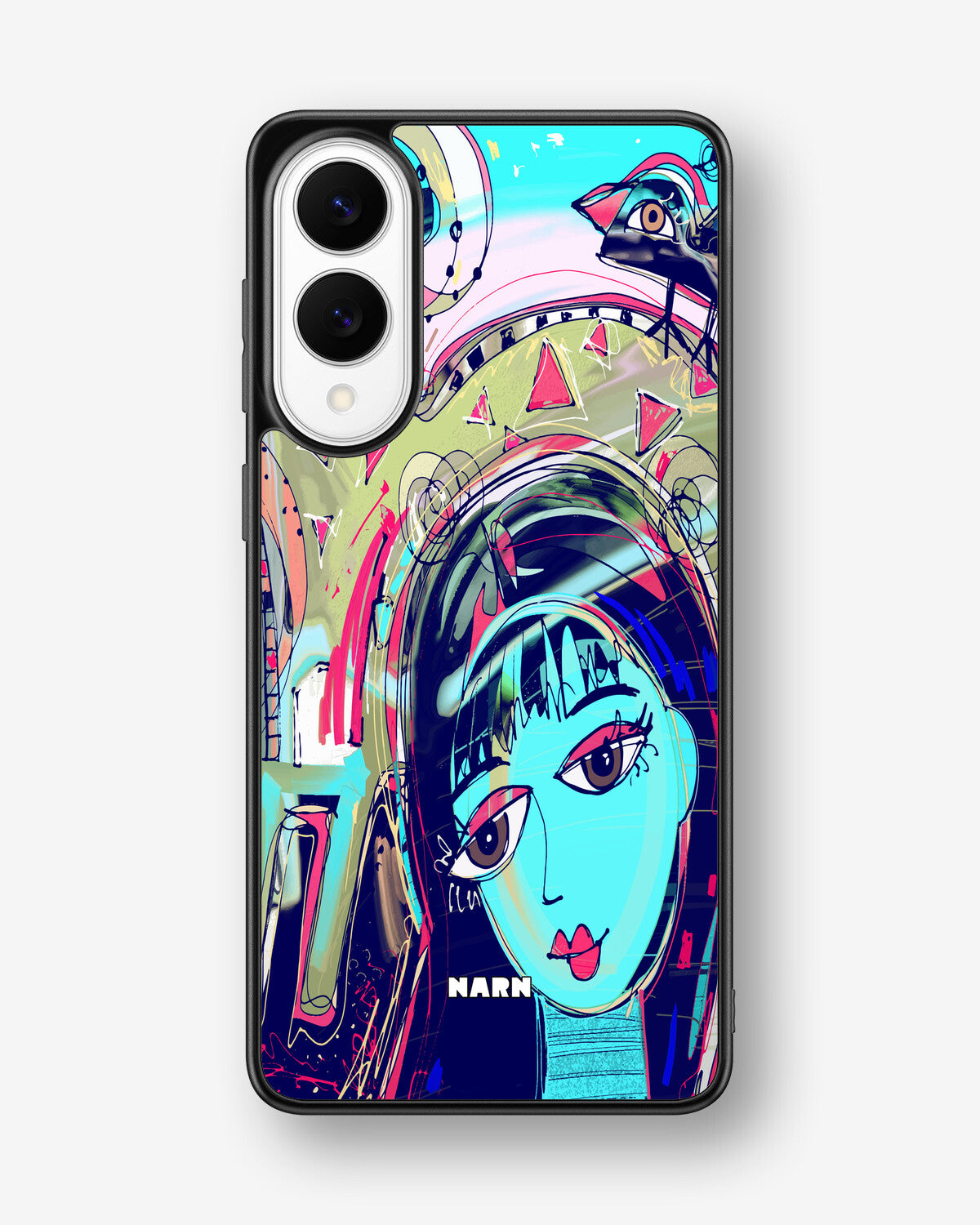 Samsung Galaxy S25 Edge Hard Case – Abstract Cat - View 1
