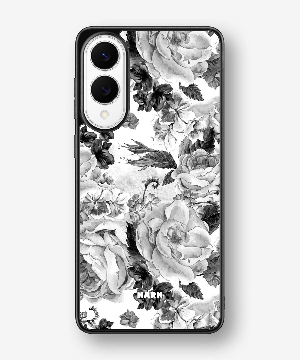 Samsung Galaxy S25 Edge Hard Case – Black & White Bloom - View 1