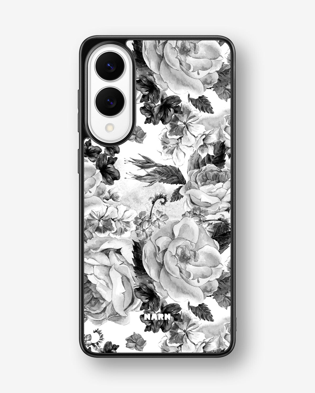 Samsung Galaxy S25 Edge Hard Case – Black & White Bloom - View 1