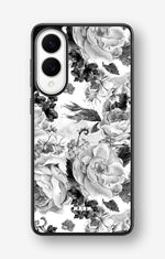Samsung Galaxy S25 Edge Hard Case – Black & White Bloom - View 1