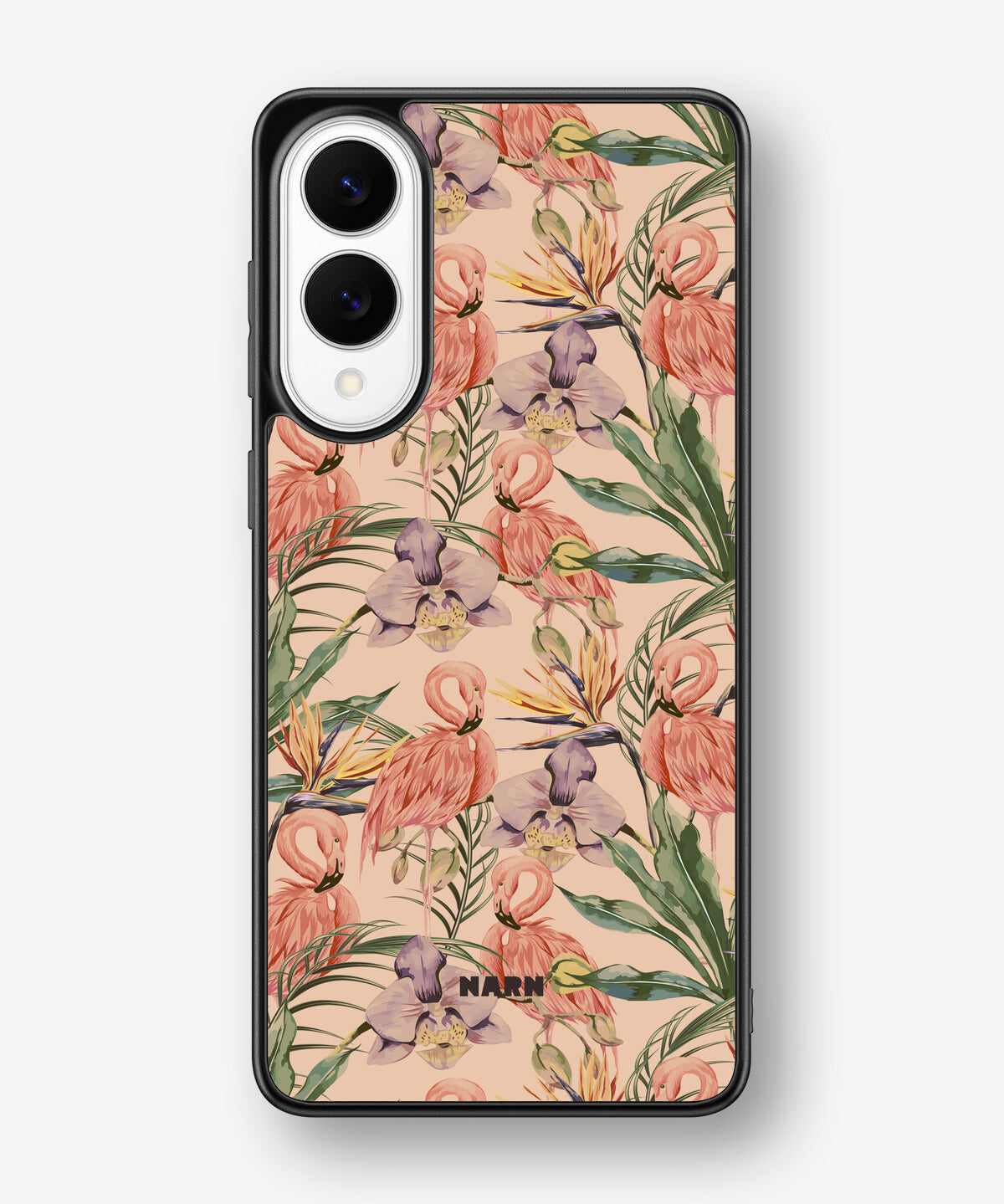 Samsung Galaxy S25 Edge Hard Case – Flamingos & Flowers - View 1