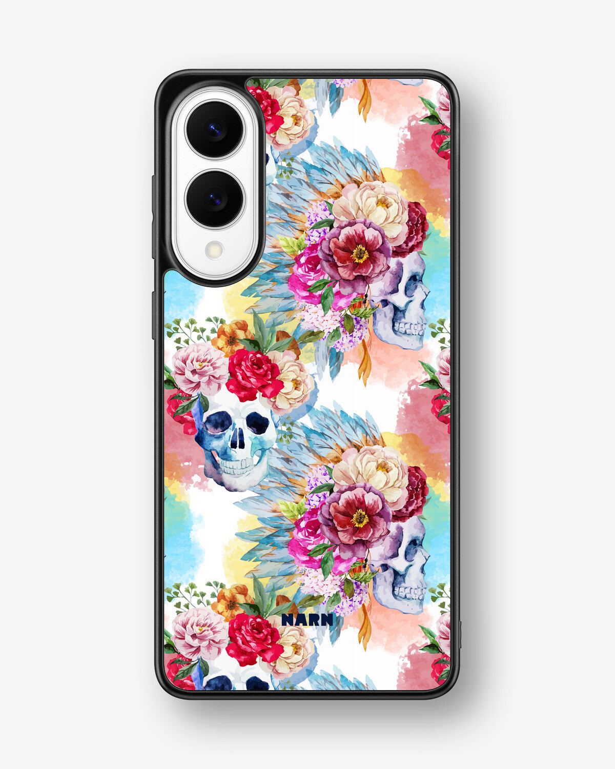Samsung Galaxy S25 Edge Hard Case – Flowered Skulls - View 1