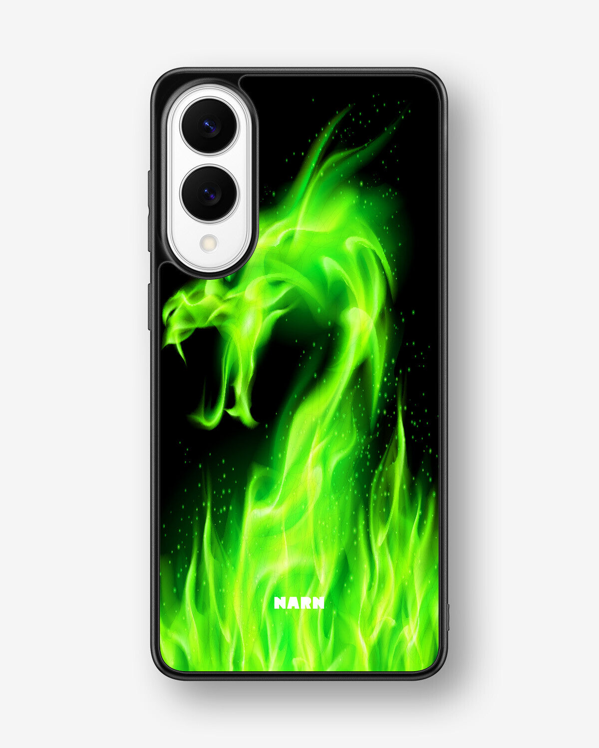 Samsung Galaxy S25 Edge Hard Case – Green Flames Dragon - View 1