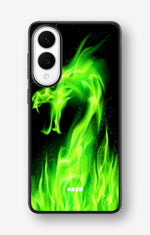 Samsung Galaxy S25 Edge Hard Case – Green Flames Dragon - View 1