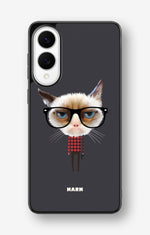 Samsung Galaxy S25 Edge Hard Case – Hipster Cat - View 1