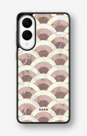 Samsung Galaxy S25 Edge Hard Case – Pink Marble Waves - View 1