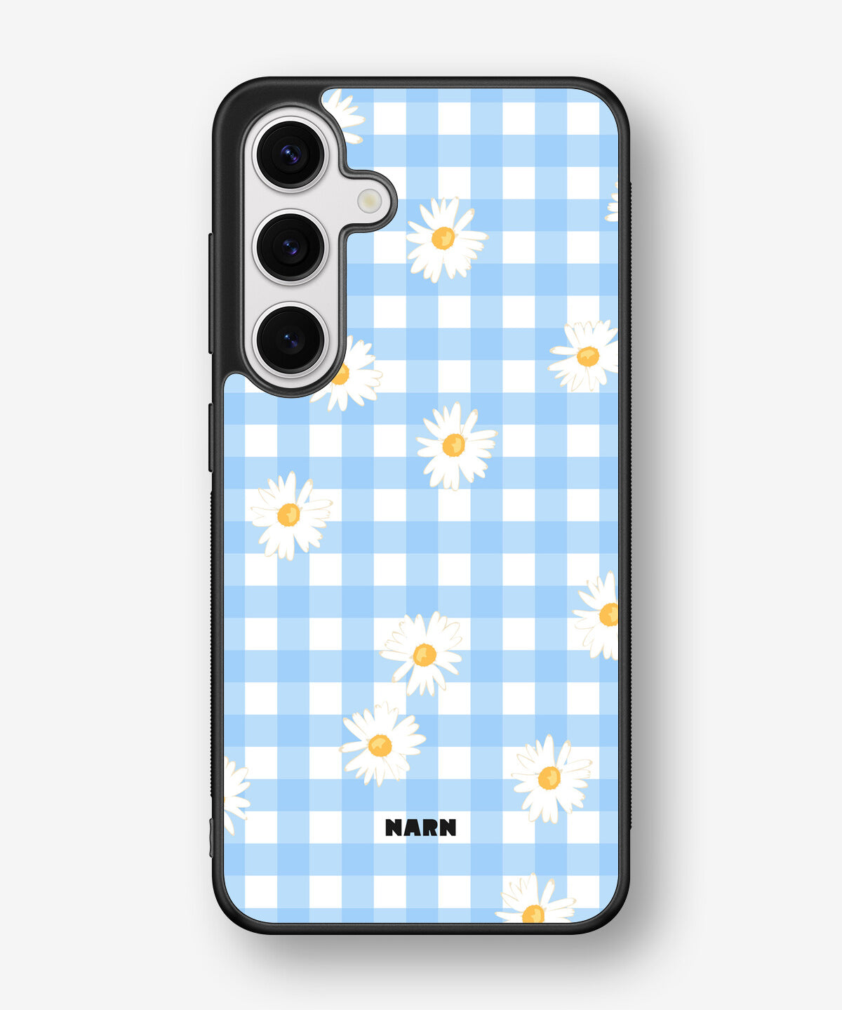 Samsung Galaxy S25 Hard Case – Blue Daisies - View 1