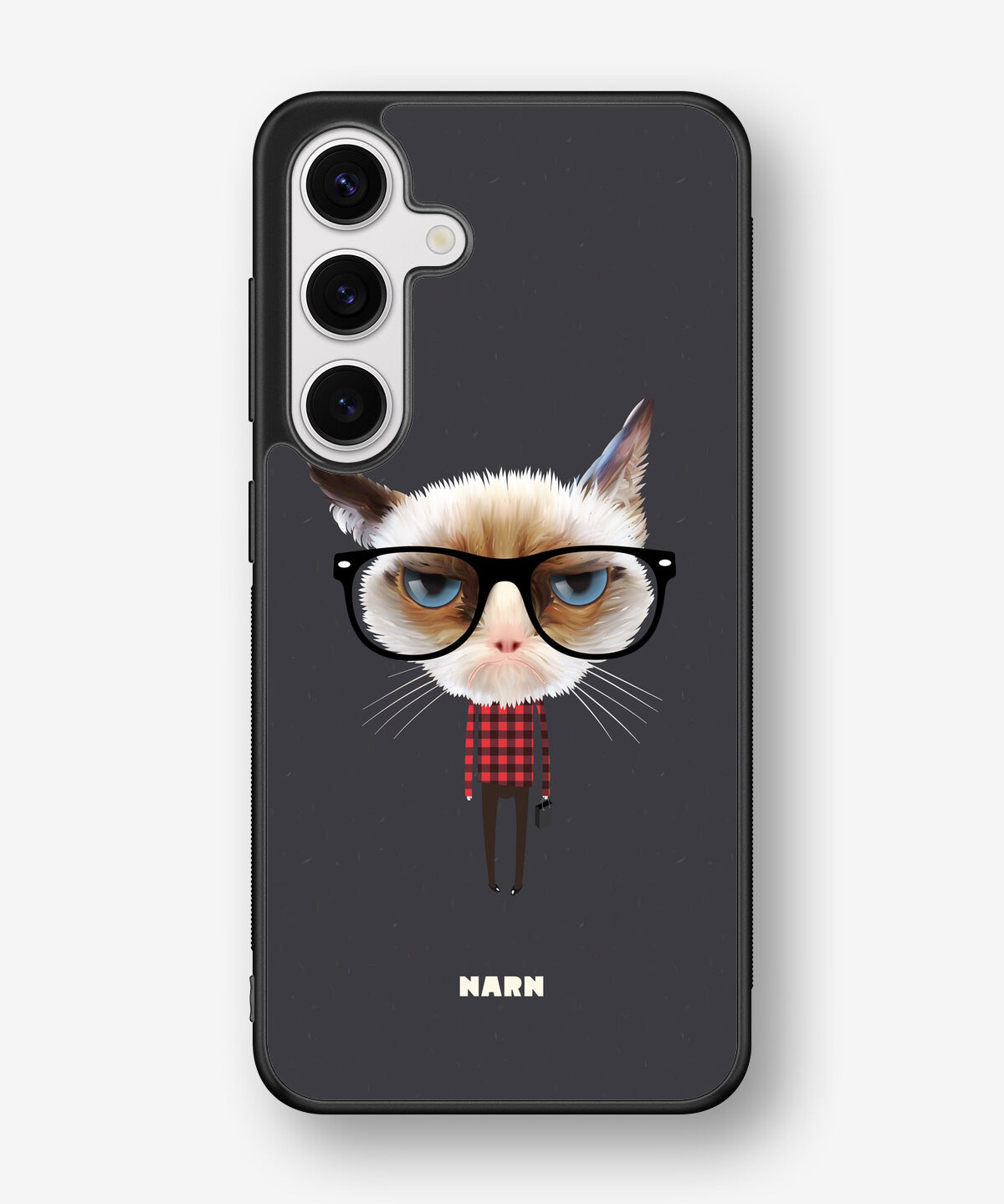 Samsung Galaxy S25 Hard Case – Hipster Cat - View 1