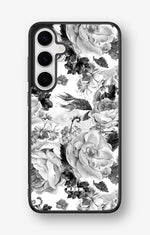 Samsung Galaxy S25 Plus Hard Case – Black & White Bloom - View 1