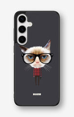 Samsung Galaxy S25 Plus Hard Case – Hipster Cat - View 1