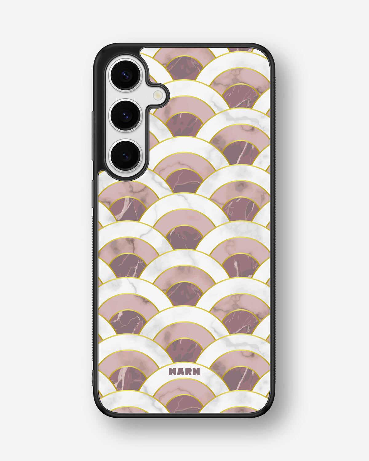 Samsung Galaxy S25 Plus Hard Case – Pink Marble Waves - View 1