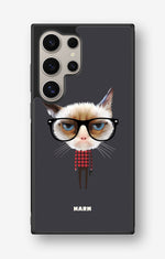 Samsung Galaxy S25 Ultra Hard Case – Hipster Cat - View 1