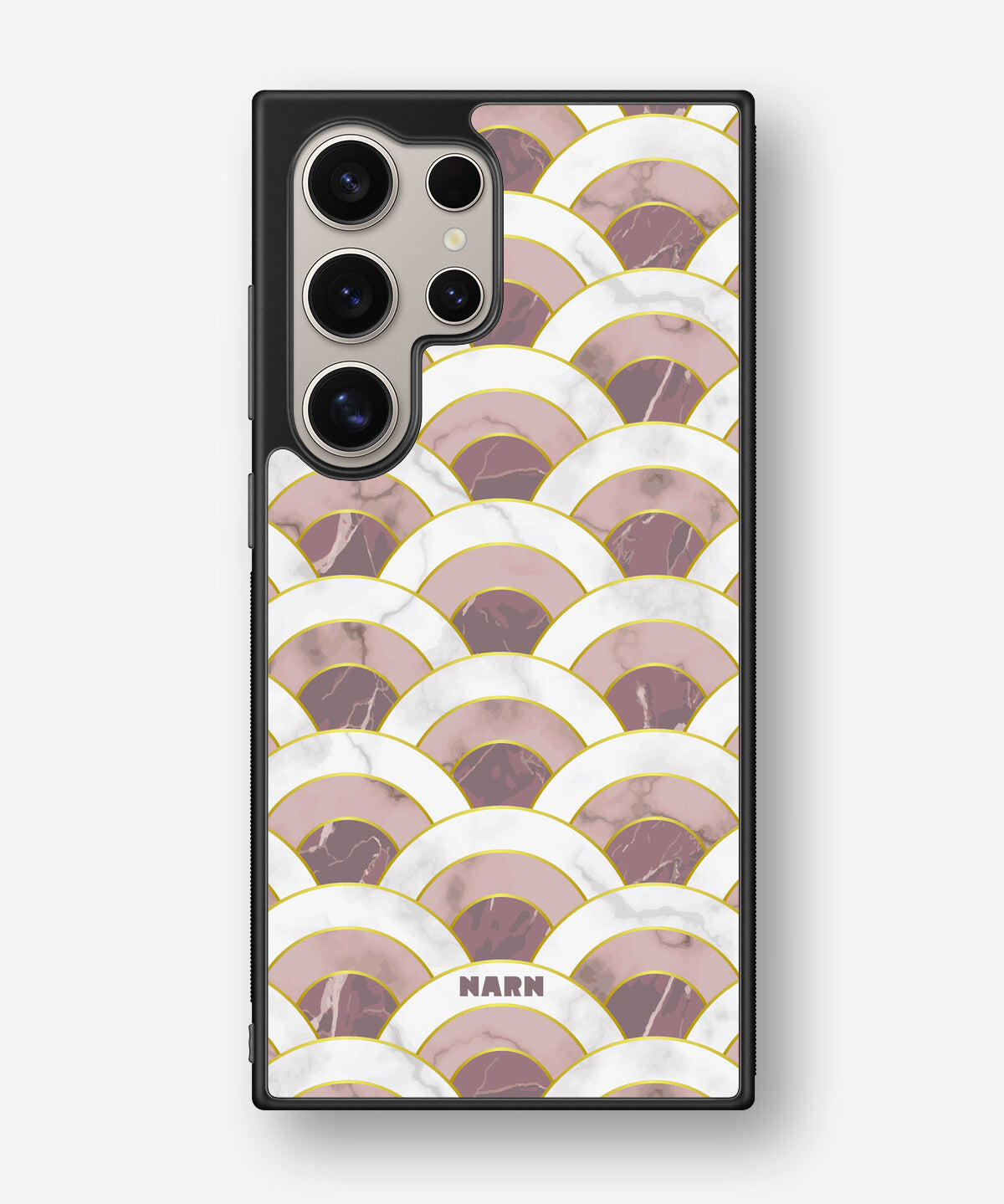 Samsung Galaxy S25 Ultra Hard Case – Pink Marble Waves - View 1