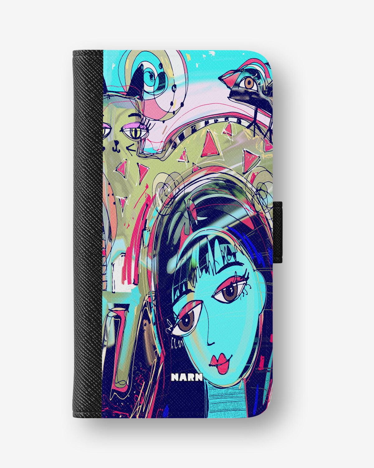 Samsung Galaxy S26 Wallet Case - Abstract Cat - View 1