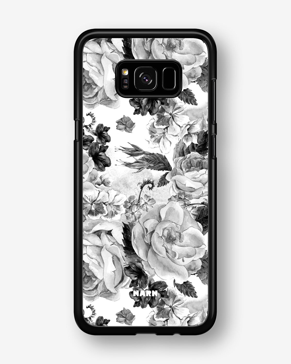 Samsung Galaxy S8 Plus Hard Case – Black & White Bloom - View 1