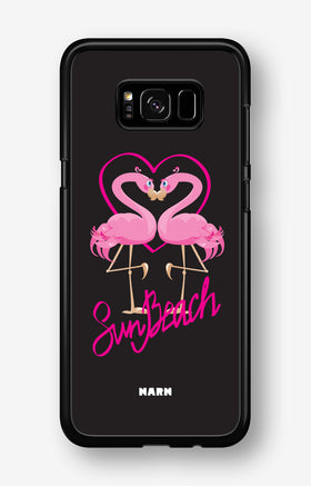 Samsung Galaxy S8 Hard Case – Beach Flamingo - View 1