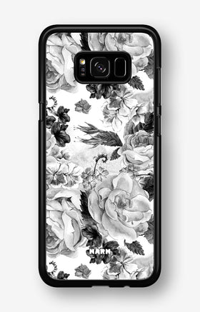Samsung Galaxy S8 Hard Case – Black & White Bloom - View 1