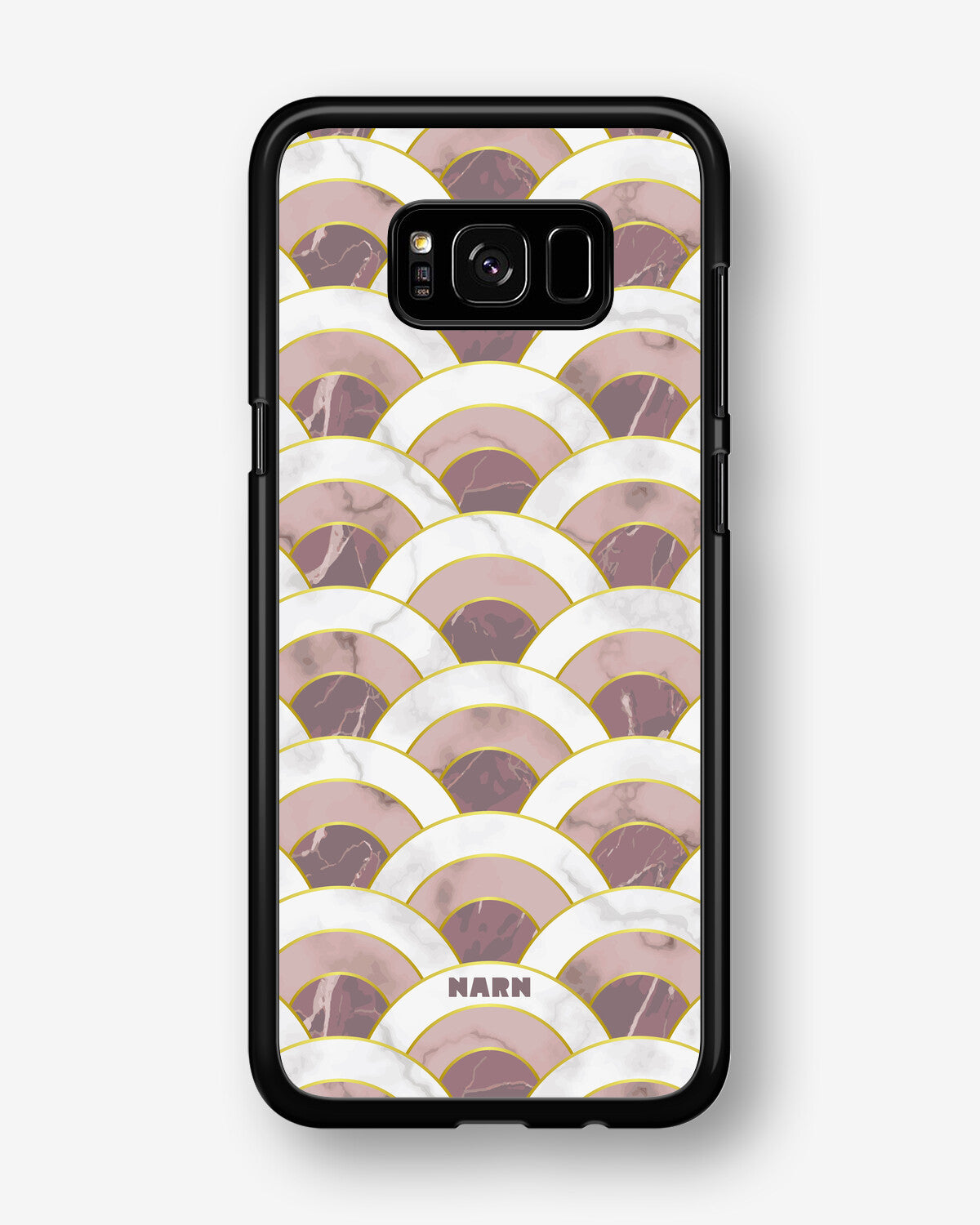 Samsung Galaxy S8 Hard Case – Pink Marble Waves - View 1
