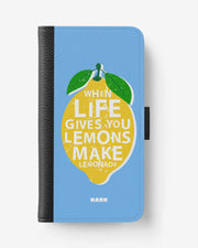 Samsung Galaxy S8 Wallet Case - Lemon Quote - View 1