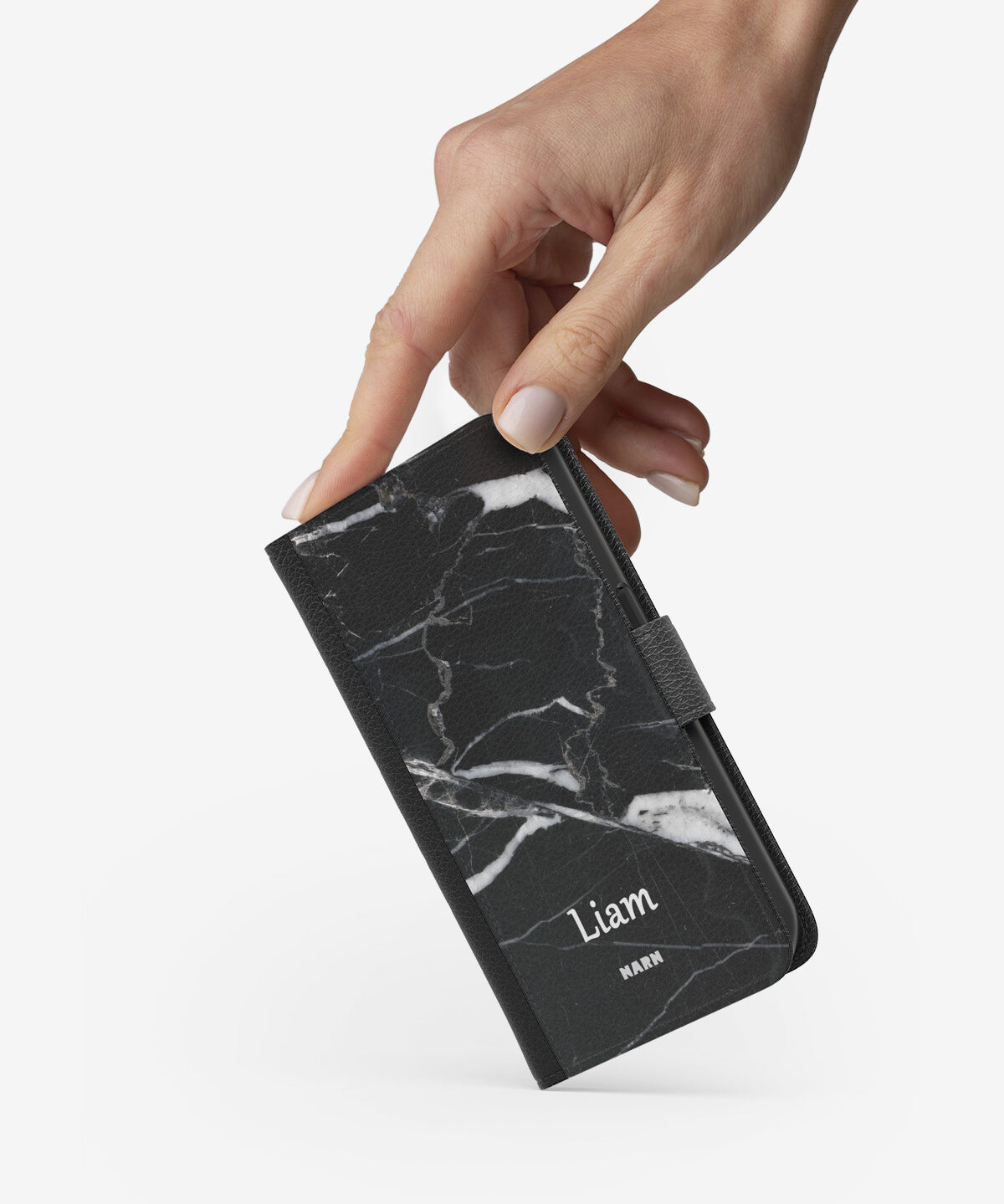 Sony Xperia 1 II Wallet Case - Custom - Black Marble - View 2