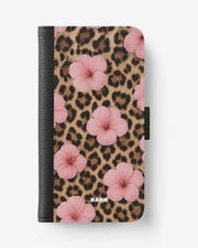 Sony Xperia 1 IV Wallet Case - Leopard Flower - View 1