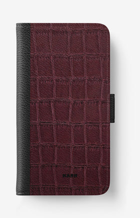 Sony Xperia 10 IV Wallet Case - Rouge Croc - View 1