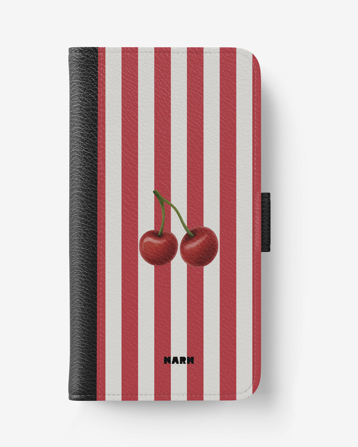 Sony Xperia 10 V Wallet Case - Cherry Stripes - View 1