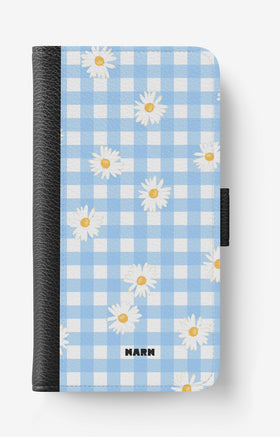 Sony Xperia 10 Wallet Case - Blue Daisies - View 1