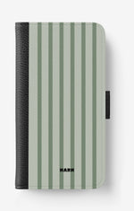 Sony Xperia XZ2 Compact Wallet Case - Sage Stripes - View 1
