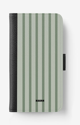 Sony Xperia XZ2 Wallet Case - Sage Stripes - View 1