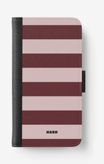 Xiaomi 12T/12T Pro Wallet Case - Cranberry Stripe - View 1